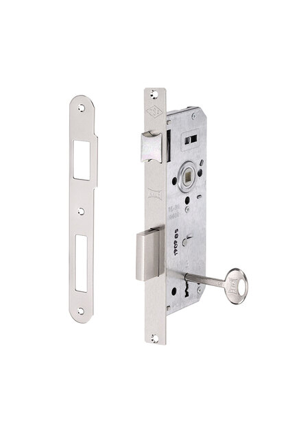 Square 40 mm 1 Key Room Interior Door Lock Durable Metal Body Mortise Lock for Wooden Doors