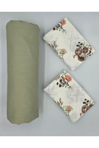 100% Cotton Fabric Fitted Sheet+Pillowcase Corner Depth 28-30 CM Soft Fabric New Season