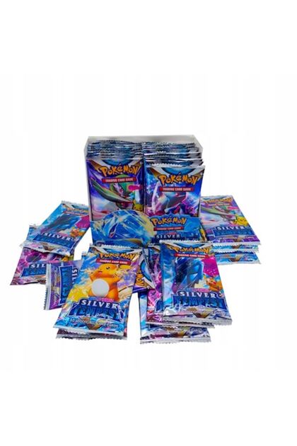 Cărți de joc Pokemon, 100 de cărți, 6+ ani, multicolore