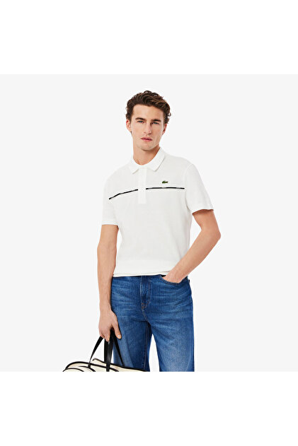 L.12.12 Erkek Classic Fit Beyaz Polo