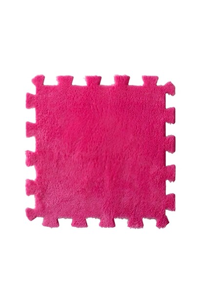 Set de 10 covorașe puzzle, Flippy, spumă EVA, pufoase, 30 x 30 x 1 cm, roz