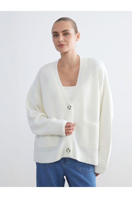 Timeless Clothing & Timeless Choices V-Fit Loose-Fit Women's Knitwear Cardigan