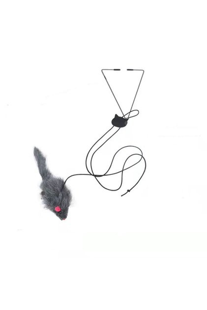 Hanging mouse Hanging door mouse teasing cat stick elastic clip door swing hanging jumping toy cat r