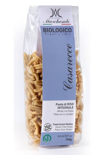 Πάστα casarecce din orez integral bio fara gluten 250g Marchesato