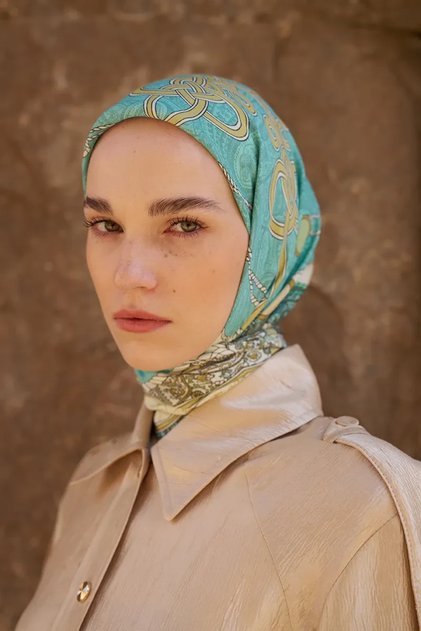 Glaze Braid Pattern Scarf - Yellow