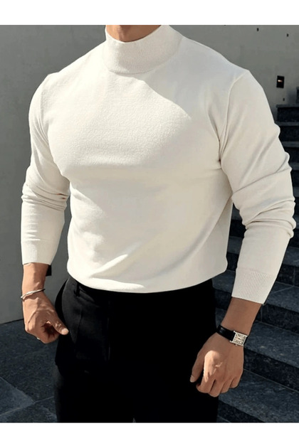 Half Fisherman Men's Knitwear Sweater