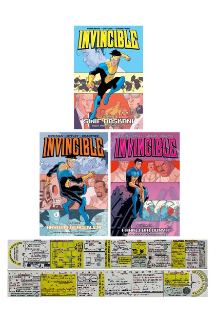 Invincible 4-5-6. Ciltler Çizgi Roman Seti + Mat. Öğreten Cetvel