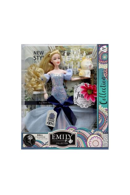 Papusa Emily cu pisica NN, Multicolor