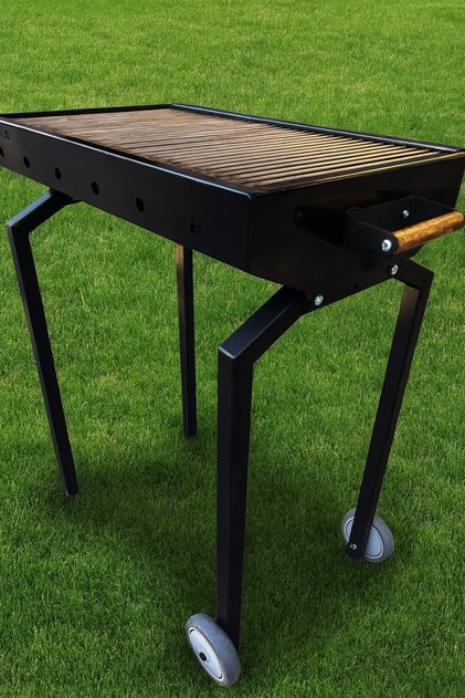 65x40 cm sökülebilir mangal kalın kalın malzeme, 6 mm mil ızgaralı