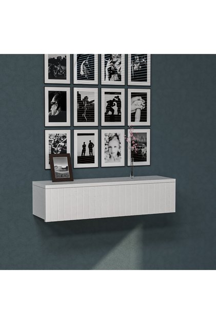 Konsol Tek Büyük Çekmeceli | Dresuar | Duvara Monte MDF Ahşap Raf | Makyaj Masası 55cm uzunluk