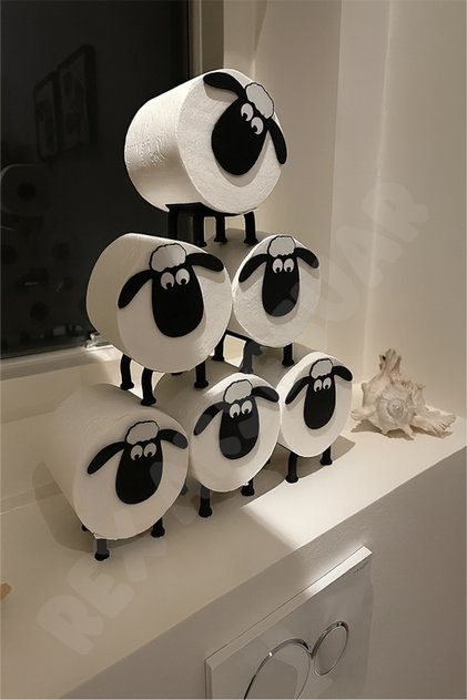 Banyo Düzenleyici Tuvalet Kağıtlığı Sevimli Koyun / Tekli / Birden Fazla Al Üst Üste Kullan