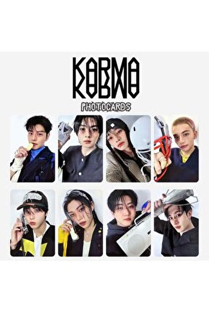 Kpop Dünyasi STRAY KIDS '' Karma '' Photocards Set Accordion Ver