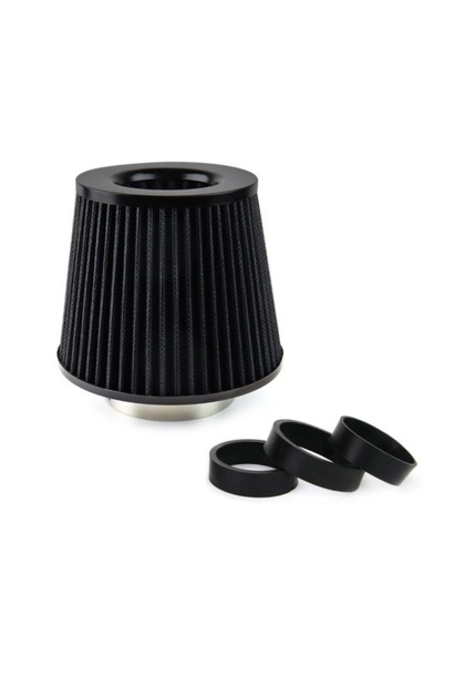 Filtru aer sport universal, cu 3 adaptoare, negru