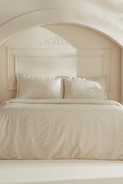 Venessa Double Duvet Cover Set Ecru
