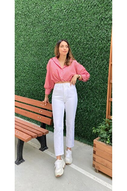 Women///New Season///Recovery/Recovery Material///Lycra//Mom Jeans