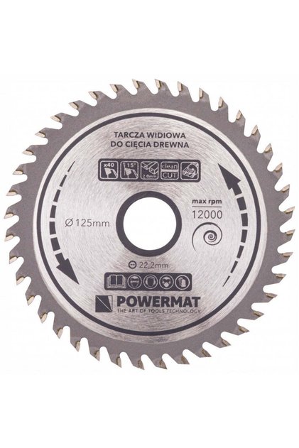 Disc circular pentru lemn cu 40 de dinți TDD 125x22.2mm,