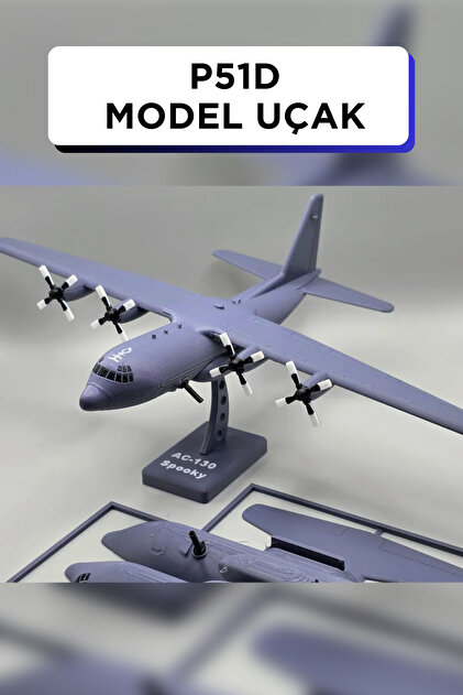 Genç 3D AC-130 Gunship Model Uçak | Koleksiyonluk Dekoratif Maket