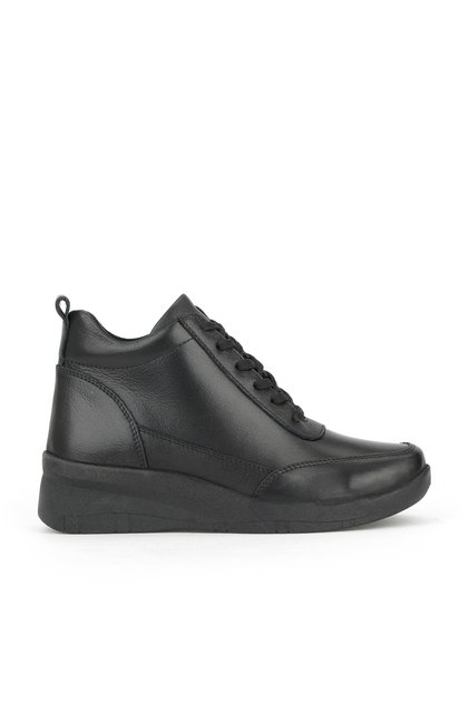 , Women's Genuine Leather Boots 153359Z375 Black