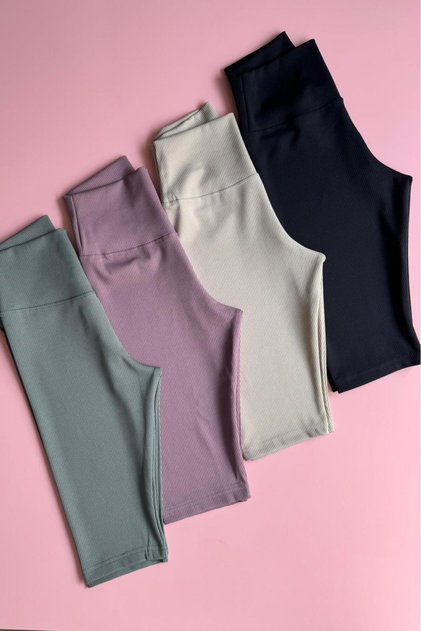 Form Rise | 4-Pack Over-the-Knee Black, Cream, Dusty Rose, and Mint Green High-Waist Shaping Women's Leggings