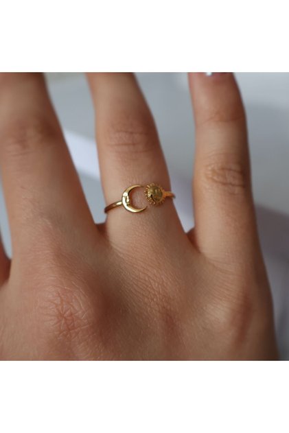 Velina Steel Ring-Gold