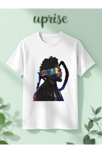 The Weeknd με τύπωμα Cotton oversized Λευκό μπλουζάκι