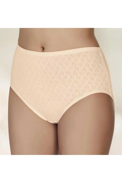 2-Pack Skin-Colored Women's Panties with Heart Detail, 2-Pack