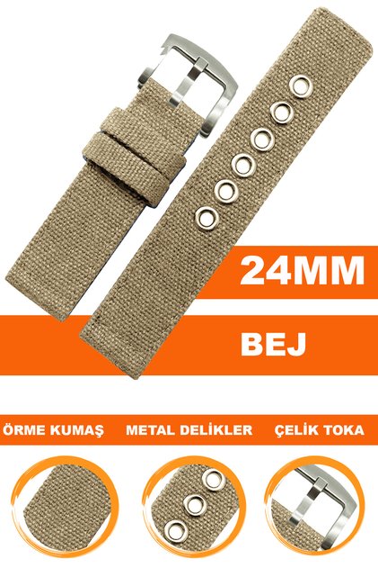 24mm Watch Compatible Nato Textile Fabric Watch Band Strap F2824Mm