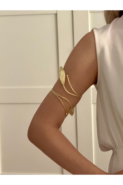 Arm Cuff Çelik Helen Helenistik Pazu Kol Kelepçesi Gold Ayarlanabilir Kelepçe