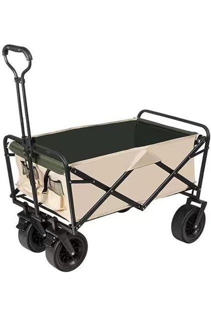 FFD Folding Wagon Cart Trolley, Heavy Duty Foldable Garden & Beach Wagon Cart Garden Cart Small