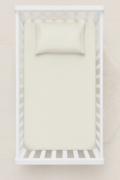 100% Organic Muslin Baby Sheet & Pillow Set – 70X140 cm Sheet, 35X45 cm Pillowcase