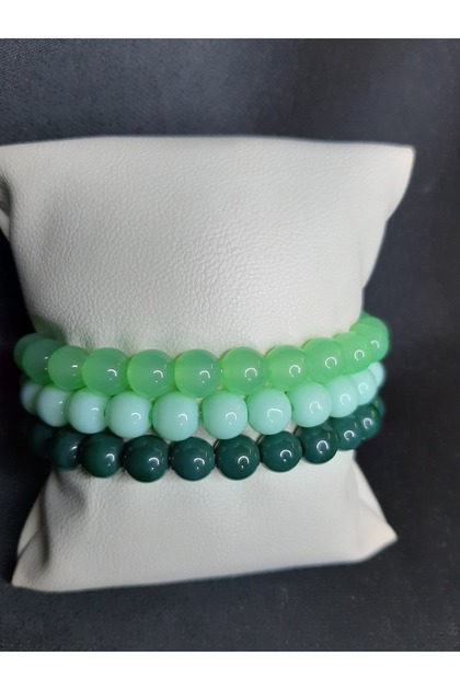 Set of 3 Glass Bead Bracelets – Buy 3 Pay Less Offer Unisex