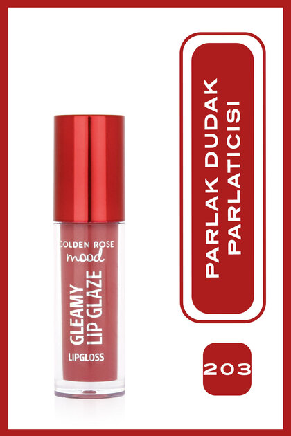 Mood Gleamy Lip Glaze Lipgloss - 203 Rose Chic - Gül Kurusu Dudak Parlatıcısı