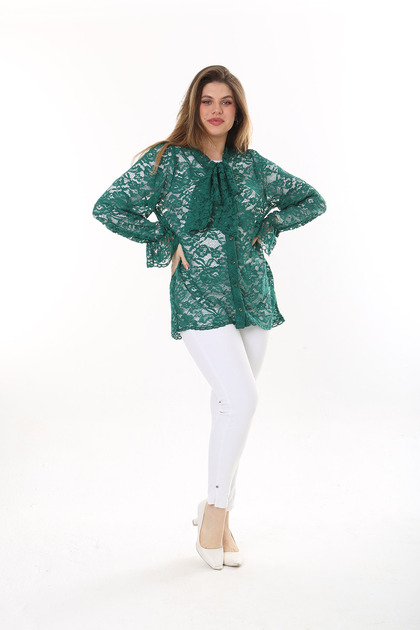 Women's Green Plus Size Cardigan