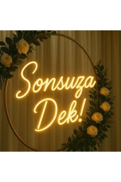 Söz,düğün organizasyon için neon tabela "Sonsuza Dek!"