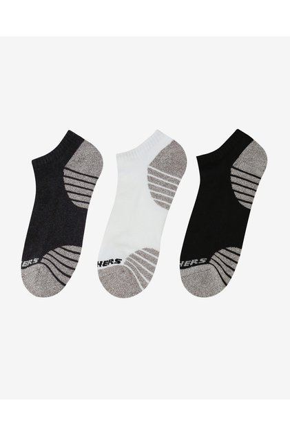 3'Lü Unisex Yarım Taban Destekli Low Cut Çorap Unisex Beyaz Çok Renkli Çorap S119433-110