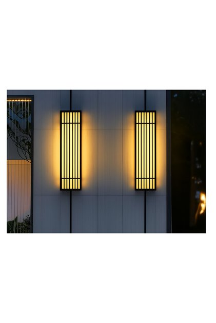 Grilled Exterior Interior Wall Sconce Lighting Model 55X15X12