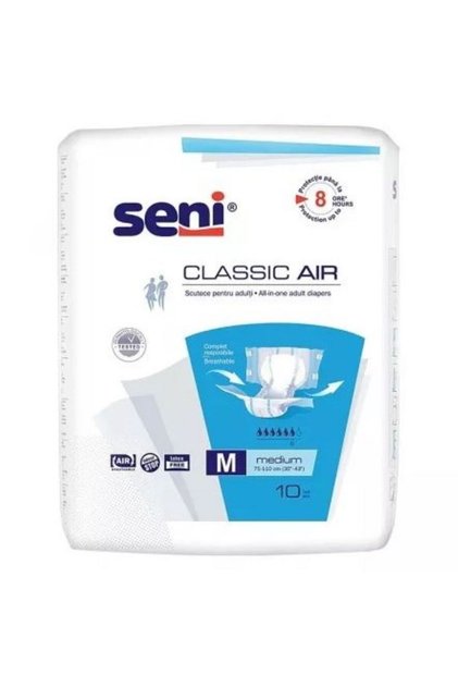 Scutece adulti Classic Air, Medium, 10 bucati,