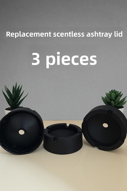 3 Pieces Replacement Odorless Ashtray Lid – Fits All Glass Ashtrays and Jars
