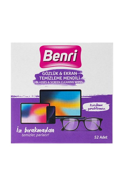 Gözlük & Ekran Temizleme Mendili 52'li