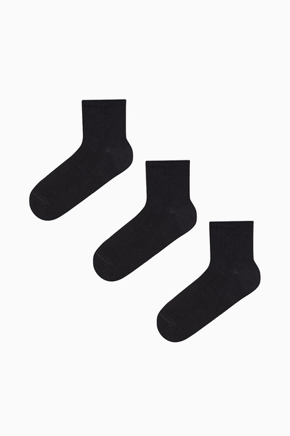 3 Pairs Cotton Quarter Tennis Socks