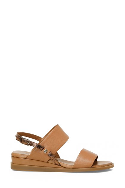 Inci Brand 5Fx Tan Women's Wedge Heel Sandals