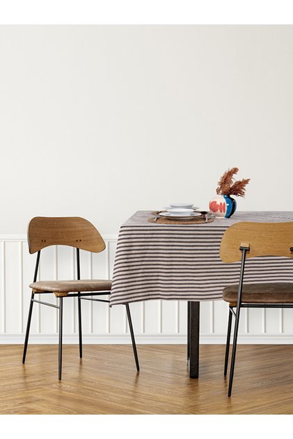 Striped Cotton Buldan Natural Linen Tablecloth