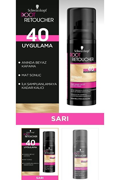 Schwarzkopf ROOT RETOUCHER Sprey Boya 120 ml - Sarı