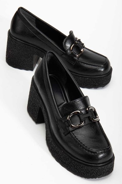 Elis Women's Black Loafer Shoes