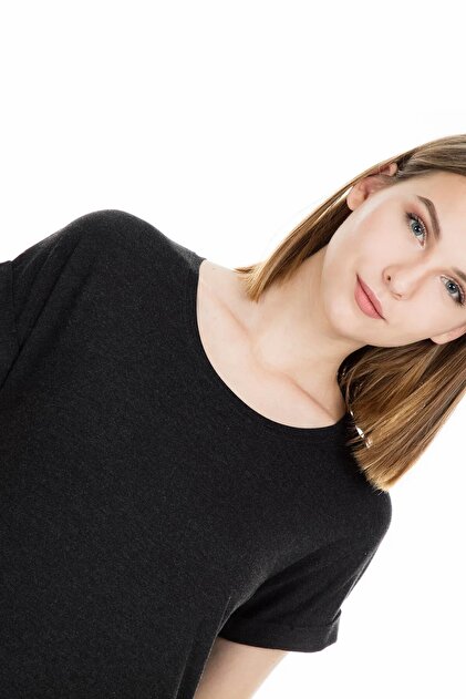 ONLY Onlsara S/S Stud CS Top Jrs - T-Shirt Donna Con Dettagli A Borchie, Manica Corta, Denim