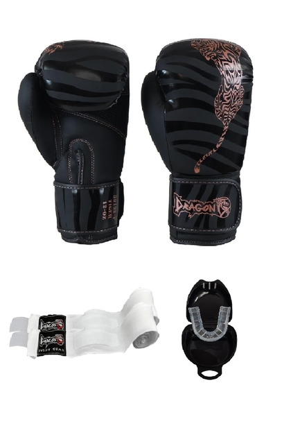 TIGER Kick Boks – Boks – Muay Thai Eldiveni Bandaj ve Dişlik 3’lü Set Giftoom Gloves set