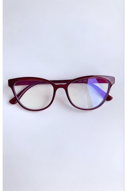 Flowers Bordo Women's Cateye Blue Block Eyeglasses