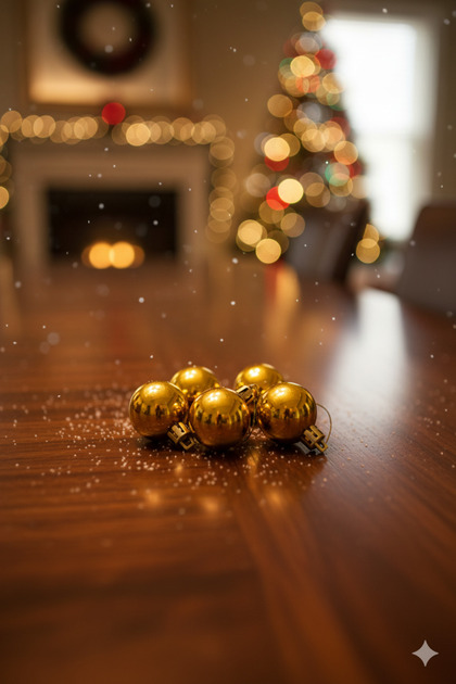 Gold Christmas Tree Ornament Cici Ball 3 CM 6 Pieces