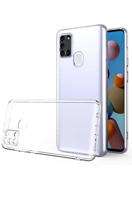 Galaxy A21S Case Camera Protected Transparent Ultra Thin Flexible Colorless Silicone Cover