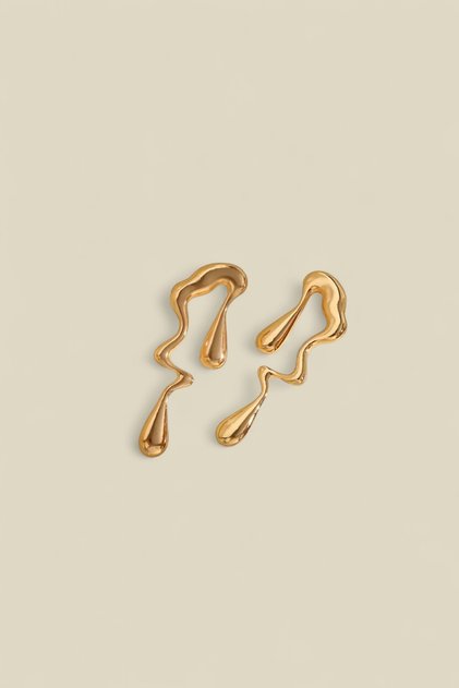 Modern Drop Form Earrings